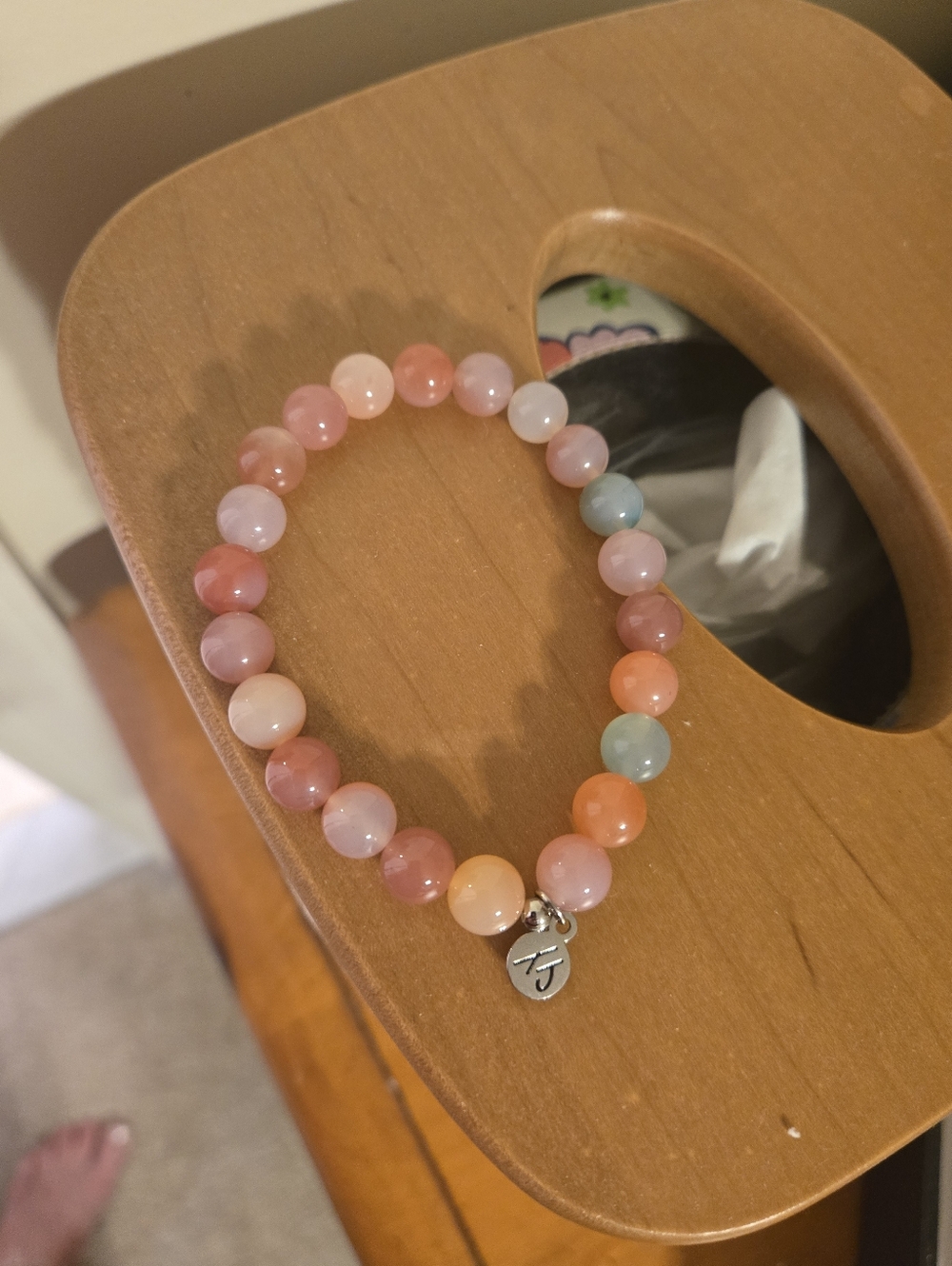Tjazelle Limited Edition Beaded Multicolor Pink Stretch Bracelet